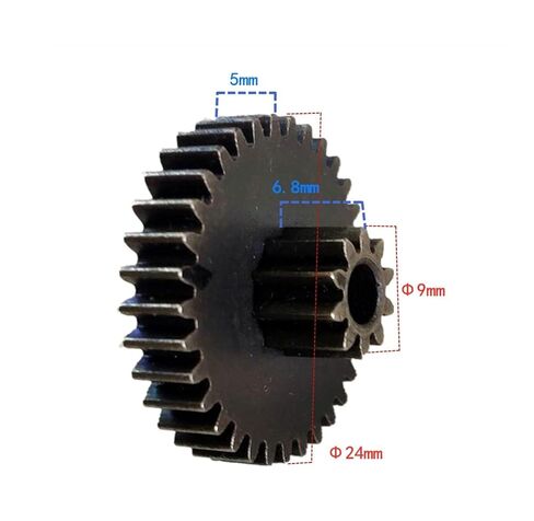 Steel Heavy Duty Motor Pinion Gear 2pcs Metal Gear 10T-33T 4mm Variable Reduction 0.75M+.7M Double in Saudi Arabia