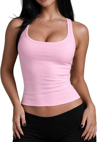 نساء ، توب دبابة ، توب ، تتصاعد ، قم بتجريبي ، قم بتجهيز قمم y2k ، قمم قميص دبابات كامي الأساسية ، in Kuwait