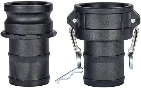 1 قطعة تركيبات Camlock من مادة البولي بروبيلين (3 بوصات الجزء C أنثى مقرنة x نهاية خرطوم) تجهيزات خرطوم الكامة والأخدود + 1 قطعة تركيب قفل كامة PP (3 بوصات محول ذكر جزء E x نهاية خرطوم) in Kuwait