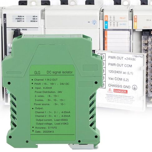 DC 24V Current Isolator Transmitter 1 in 2 Out Ultra Thin PLC Detect Conditioner 4-20mA in Saudi Arabia