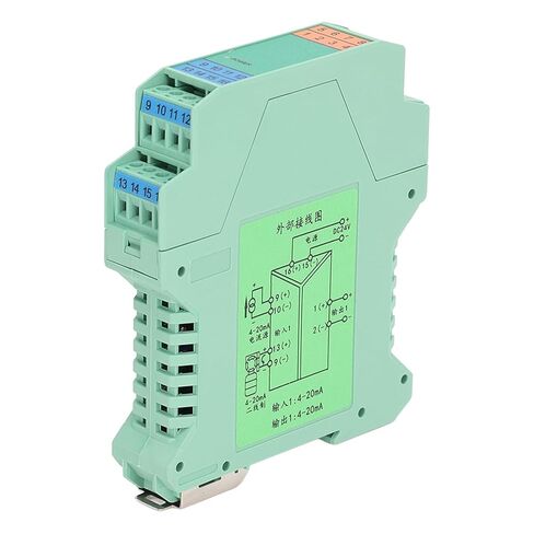 عازل تيار مستمر 24 فولت عازل تيار مستمر، عازل تيار مستمر، عازل تيار 1 مدخل 1 مخرج 4-20MA PLC كشف مكيف 35 مم DIN حامل السكك الحديدية in Saudi Arabia