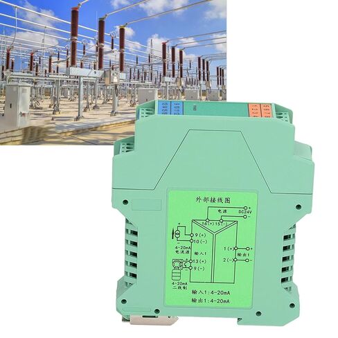 عازل تيار مستمر 24 فولت عازل تيار مستمر، عازل تيار مستمر، عازل تيار 1 مدخل 1 مخرج 4-20MA PLC كشف مكيف 35 مم DIN حامل السكك الحديدية in Saudi Arabia