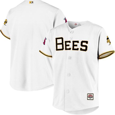 Salt Lake Bees White Kids Youth 8-20 Primary Logo Minor League Baseball Team Color Home Jersey in Saudi Arabia