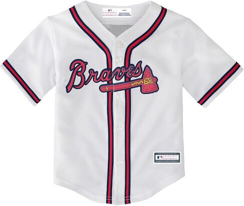 قميص فريق Outerstuff Atlanta Braves MLB للأطفال الرضع باللون الأبيض in Saudi Arabia