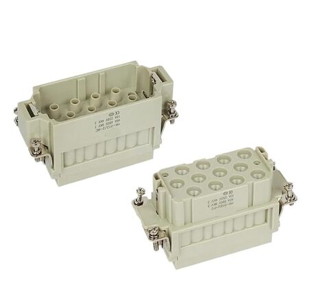 موصل مستطيل للخدمة الشاقة HDC HK-012/2-MC ذكر إدراج نوع 10A/40A التوصيل in Saudi Arabia