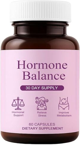 مكملات التوازن الهرموني للنساء - إدارة الوزن لتخفيف أعراض انقطاع الطمث، ودعم الحالة المزاجية والطاقة، مع أشواغاندا وجذور الزنجبيل، 60 كبسولة in Kuwait