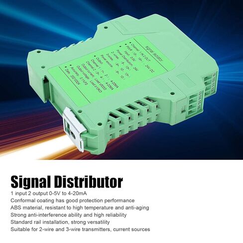 FLEXMAN DC Signal Isolator, 24V DC 0~5V Input 4 20mA Output 1In2 Out 35mm Guide Rail Current Isolator Transmitter for Provides Isolated Power Distribution in Saudi Arabia