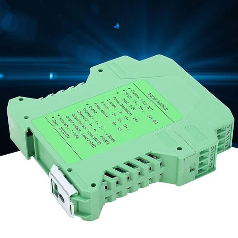FLEXMAN DC Signal Isolator, 24V DC 0~5V Input 4 20mA Output 1In2 Out 35mm Guide Rail Current Isolator Transmitter for Provides Isolated Power Distribution in Saudi Arabia