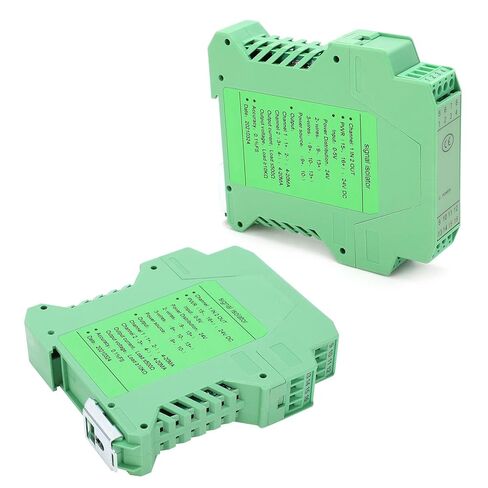 FLEXMAN DC Signal Isolator, 24V DC 0~5V Input 4 20mA Output 1In2 Out 35mm Guide Rail Current Isolator Transmitter for Provides Isolated Power Distribution in Saudi Arabia