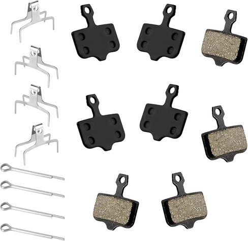 4 Pairs Bike Brake Pads, Resin Semi-Metal Bicycle Disc Brake Pads Ebike Brake Pads Replacement Compatible with Sram Brake Pads Avid Elixir E1 E3 E5 E7 E9 ER CR XO XX DB1 DB3 DB5 in Saudi Arabia