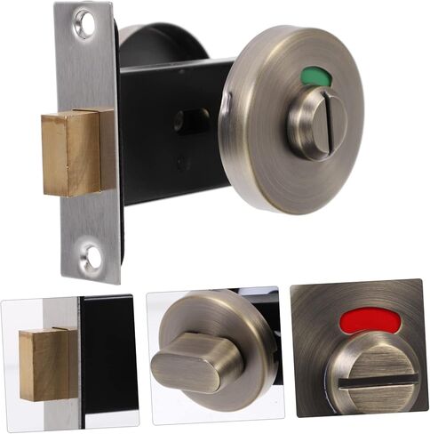 POPETPOP Bathroom Stall Lock Stainless Steel Door Knob Bolt Lock Toilet Commercial Keyless Door in Saudi Arabia