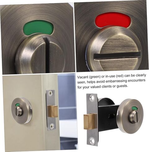 POPETPOP Bathroom Stall Lock Stainless Steel Door Knob Bolt Lock Toilet Commercial Keyless Door in Saudi Arabia