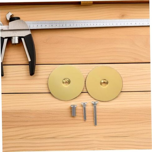 MAGICLULU 1 Set Door Hole Cover Plate Round Deadbolt Cover Heavy Duty Security Door Reinforcement Plate with Connecting Screws for Home Exterior Interior in Saudi Arabia