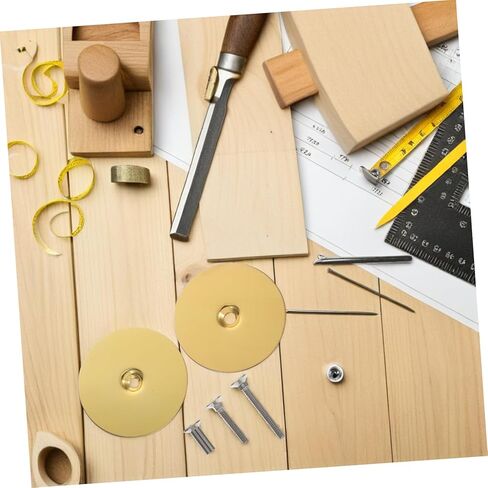 MAGICLULU 1 Set Door Hole Cover Plate Round Deadbolt Cover Heavy Duty Security Door Reinforcement Plate with Connecting Screws for Home Exterior Interior in Saudi Arabia