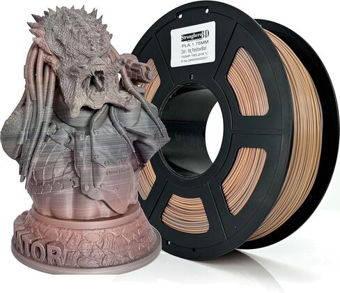 خيوط طابعة PLA ثلاثية الأبعاد 1.75 مم، خيوط نحت الصخور الخشبية، الوزن الصافي 1 كجم (2.2 رطل) in Kuwait