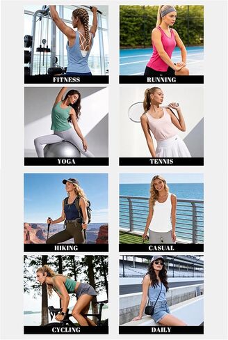 Sykooria Cotton Workout Tank Tops for Women Open Back Yoga Shirts Sleeveless Athletic Running Sports Gym Tops S-XXL in Saudi Arabia