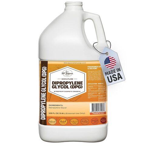 128 أونصة / 1 جالون ديبروبيلين جلايكول (DPG) - مذيب متعدد الاستخدامات ومخفف عطري للعطور والزيوت العطرية وتركيبات العناية الشخصية - مكونات تجميلية شفافة ومنخفضة الرائحة | 1 جالون in Kuwait