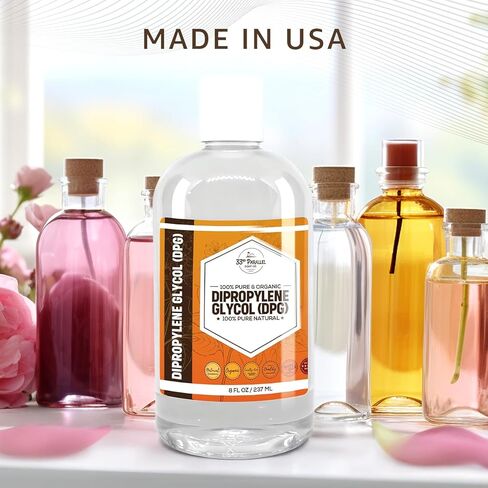 128 أونصة / 1 جالون ديبروبيلين جلايكول (DPG) - مذيب متعدد الاستخدامات ومخفف عطري للعطور والزيوت العطرية وتركيبات العناية الشخصية - مكونات تجميلية شفافة ومنخفضة الرائحة | 1 جالون in Kuwait