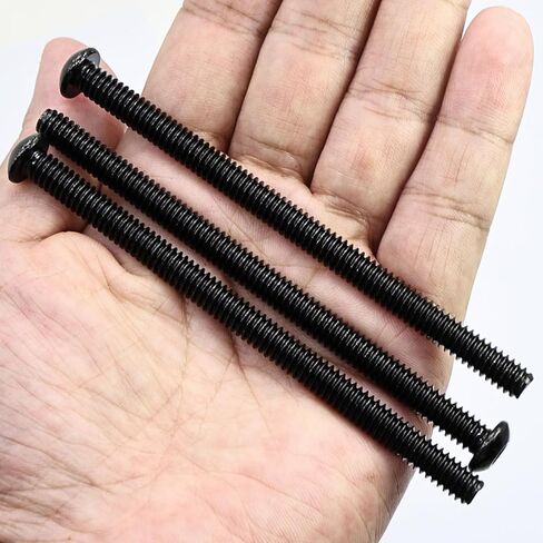 براغي بغطاء مقبس رأس 1/4-20 × 4، من الفولاذ المقاوم للصدأ 18-8(304)، أكسيد أسود، محرك ألين سداسي، خيط كامل، 20 قطعة (مع مفتاح ربط سداسي) in Kuwait