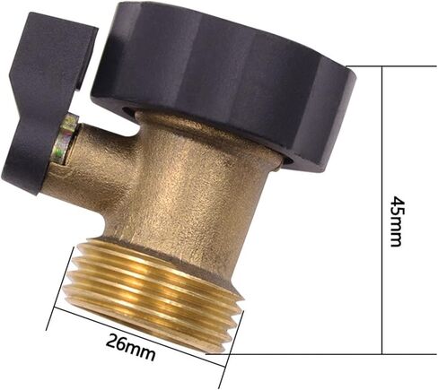 Garden Brass Straight-Through Ball Valve European 3/4 Inlet and Outlet Threaded Water Pipe Joints in Kuwait