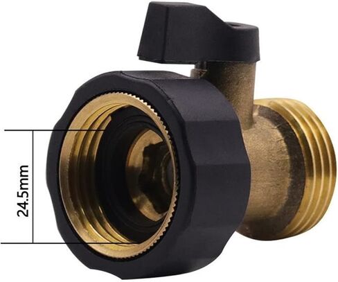 Garden Brass Straight-Through Ball Valve European 3/4 Inlet and Outlet Threaded Water Pipe Joints in Kuwait