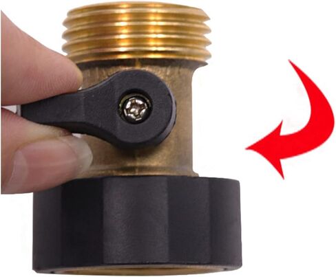 Garden Brass Straight-Through Ball Valve European 3/4 Inlet and Outlet Threaded Water Pipe Joints in Kuwait