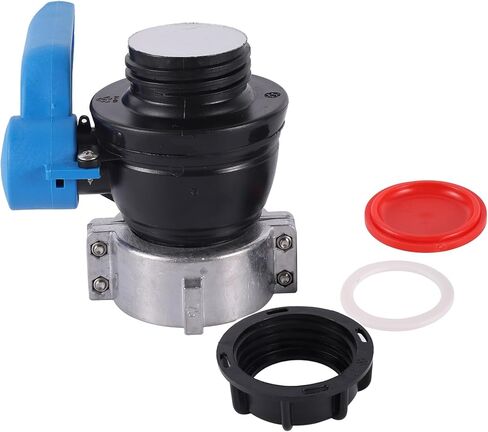 75mm IBC Water Tank Ball Valve DN50 Ton Barrel Valve Acid and Alkali Resistant Chemical Barrel Garden Irrigation Tank Adapter(75mm-coarse thread-01) in Kuwait