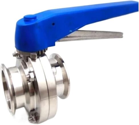 Pipe OD 45mm 51mm Valve SS304 Ferrule OD 64mm Fit Tri Clamp Squeeze Trigger Handle for Homebrew(51mm) in Kuwait