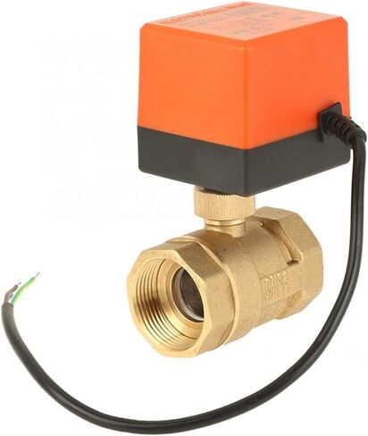 AC 220V DN32 Brass Valve 2-Way 3-Wire 2-Point Control Motorized Ball Valve Actuato in Kuwait