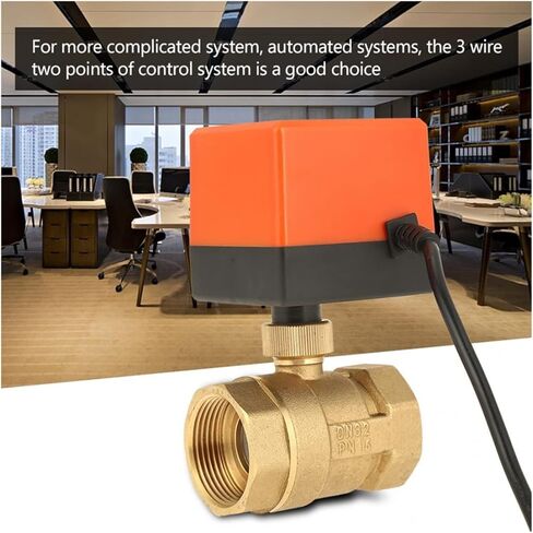 AC 220V DN32 Brass Valve 2-Way 3-Wire 2-Point Control Motorized Ball Valve Actuato in Kuwait