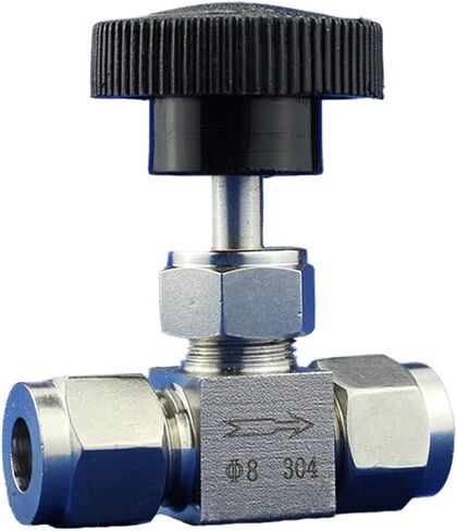 Stainless Steel High Pressure Double Ferrule Valve 1/8" 1/4" 3/8" 1/2" Pressure Gauge Globe Valve 64 Bar(8MM) in Kuwait