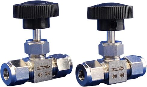 Stainless Steel High Pressure Double Ferrule Valve 1/8" 1/4" 3/8" 1/2" Pressure Gauge Globe Valve 64 Bar(8MM) in Kuwait