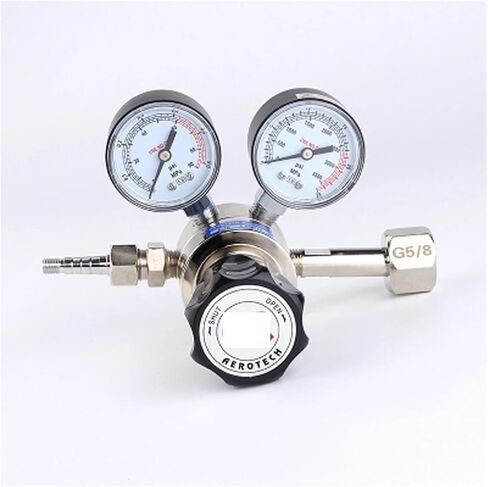 High Pressure Oxygen Nitrogen Argo Hydrogen Regulator Valve A-1H Pressure Reducer 15Mpa Pressure Adjustment Range 0~1.2Mpa(1.0X25 Gauge,Inlet G5-8) in Saudi Arabia