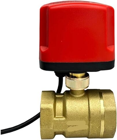 1PCS 1/2" 3/4" 1" 2" Brass Ball Valve 220V 12V 24V Waterproof Ball Valve Three-Wire Two-Control Brass Ball Valve(1",12VDC) in Kuwait