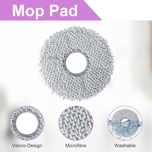 مجموعة الملحقات لقطع غيار المكنسة الكهربائية الروبوتية Eureka J15 Pro Ultra. 1 فرشاة دوارة رئيسية، 4 مرشحات هيبا، 4 وسادات ممسحة، 4 فرش جانبية، 4 أكياس غبار، 1 فرشاة in Kuwait