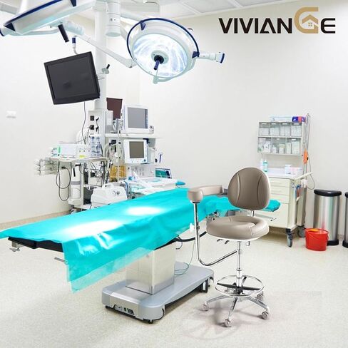 مقعد سرج مريح للأسنان - كرسي طبيب أسنان متحرك قابل للتعديل مع دعم خلفي لأخصائيي الصحة والمساعدين - استخدام المكتب الطبي والصالون - أحمر in Kuwait