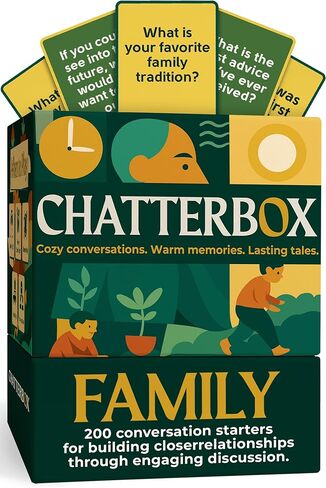Chatterbox Conversation Cards for Families & Parents, Share Life Stories & Connect with Family & Get to Know You Game, Perfect for Game Night, Family Reunion, Dinner Table or Road Trips, 2+ Players in Saudi Arabia