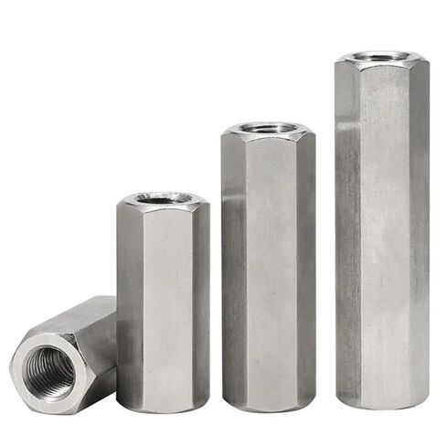 304 Stainless Steel Hexagon Hex Extend Long Lengthened Rod Connector Joint Sleeve Tubular Coupling Nut M3 M4 M5 M6(M4x7x15mm-3pcs) in Saudi Arabia
