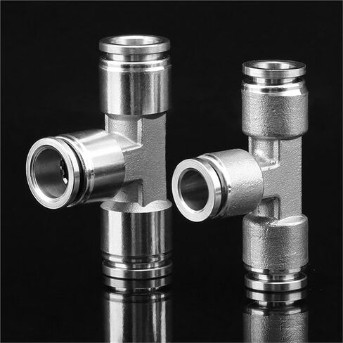 304 Stainless Steel Pneumatic Quick-Connect Three-Way Connector PE/PEG6/8 1Pcs(304stainlesssteel PE14) in Kuwait