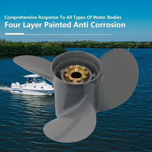 Aluminium Boat Propeller 13 1/4 x 17 Compatible with Honda Engine 60HP/75HP/90HP/115HP/130HP,3-Blade,15 Tooth(58130-ZW1-017AH)-Smooth Sailing in Saudi Arabia