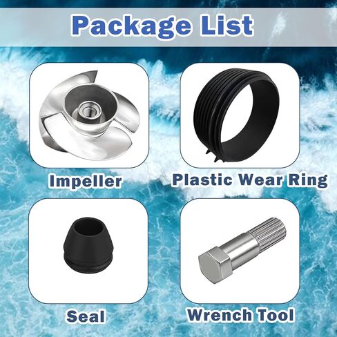 مجموعة مكره جت سكي لسولاس SK-CD-12/17 fit Sea-Doo Spark ACE 900 Spark ACE 900 HO Spark TRIXX 2014-مكره جديد 140 مم مع حلقة تآكل بلاستيكية، أداة إزالة المكره وحذاء المكره in Kuwait