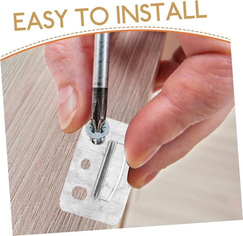Artibetter 100Pcs PVC Wall Panel Buckles Stainless Steel Furniture Fixing Clamps for Integrated Wall Panels Metal Clamps for Home Decor Easy Installation in Saudi Arabia