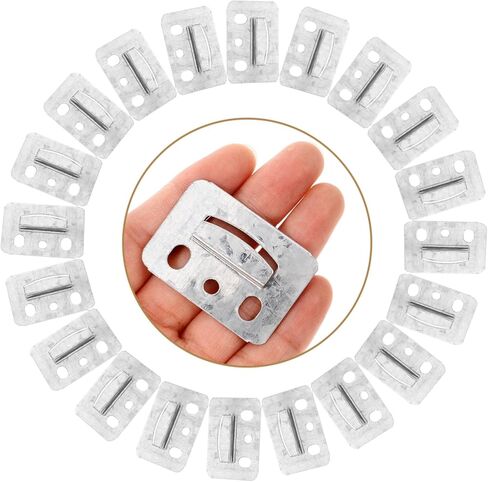 Artibetter 100Pcs PVC Wall Panel Buckles Stainless Steel Furniture Fixing Clamps for Integrated Wall Panels Metal Clamps for Home Decor Easy Installation in Saudi Arabia