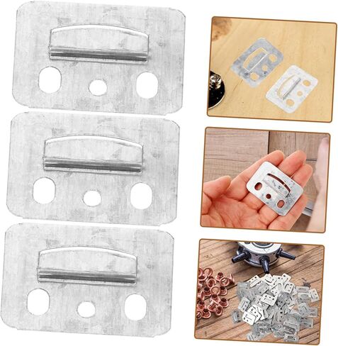 Artibetter 100Pcs PVC Wall Panel Buckles Stainless Steel Furniture Fixing Clamps for Integrated Wall Panels Metal Clamps for Home Decor Easy Installation in Saudi Arabia