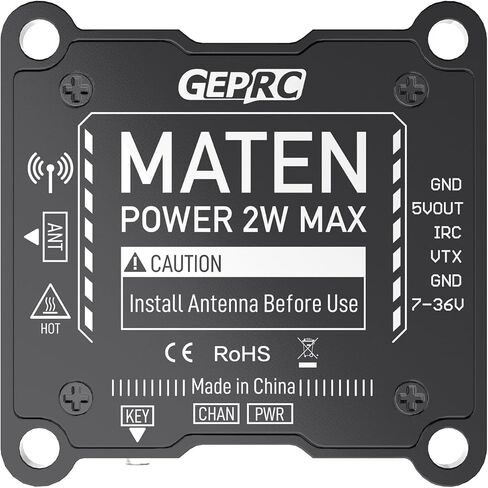 GEPRC MATEN 1.2G VTX for Drones – Adjustable Signal, Aluminum Cooling & Wide Voltage Support in Kuwait