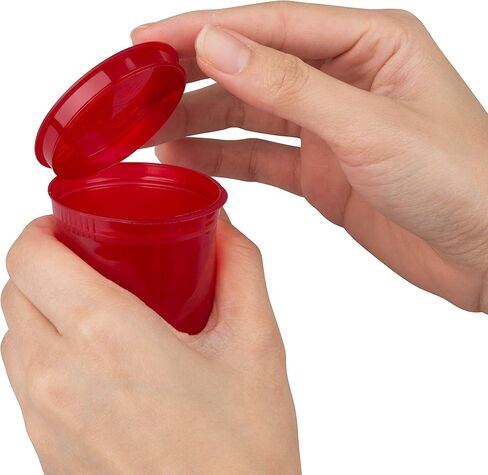 زجاجات حبوب الدواء الفارغة الكبيرة مع أغطية من توب كلاس فنتشرز - زجاجات محكمة الغلق سعة 30 درام - حاوية طبية - للأعشاب والحلوى والحرف اليدوية والمزيد - 10 عبوات شفافة متعددة الألوان in Kuwait