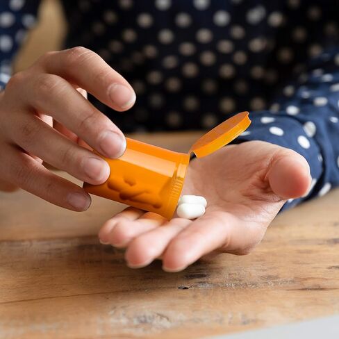 زجاجات حبوب الدواء الفارغة الكبيرة مع أغطية من توب كلاس فنتشرز - زجاجات محكمة الغلق سعة 30 درام - حاوية طبية - للأعشاب والحلوى والحرف اليدوية والمزيد - 10 عبوات شفافة متعددة الألوان in Kuwait