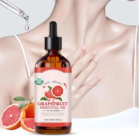 زيت الجريب فروت العطري للبشرة - زيت الجريب فروت الطبيعي للعناية بالشعر والوجه والعناية بالبشرة والعلاج العطري وتدليك فروة الرأس والجسم وصناعة الصابون بنفسك. in Kuwait