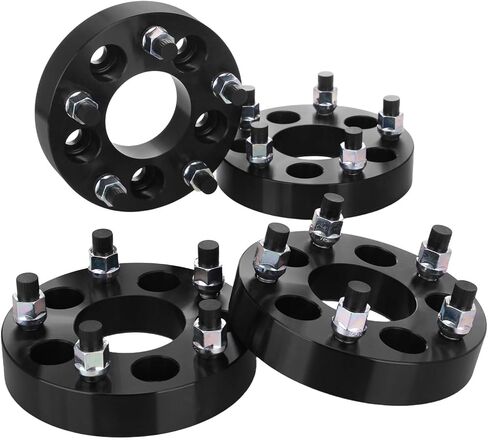 4PK 5x4.5" Wheel Spacers, 71.5mm Centric Hub Bore, 1/2-20 Studs Thread, 1.25" For Jeep Cherokee XJ KJ KK 1984-2013, For Ford Edge 2006-2014, Explorer 1990-2018, Mustang 1994-2014, Ranger 1983-2012 in Saudi Arabia