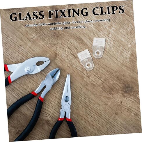 OSALADI 20pcs Effortless Mounting Clamps Wardrobe Fixing Clips Glass Door Holders for Furniture and Cabinets in Saudi Arabia